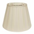 Homeroots 16 in. Ivory Slanted Crimped Box Shantung Lampshade, Egg 469849